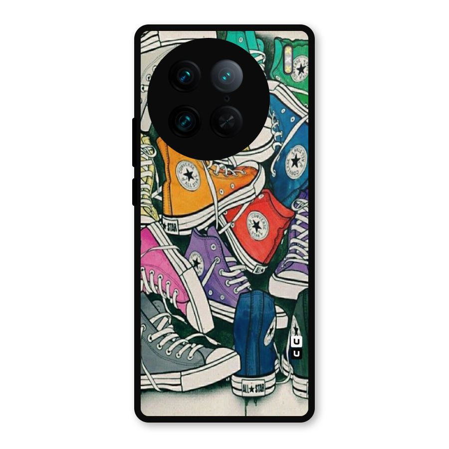 Colorful Shoes Metal Back Case for Vivo X90 Pro