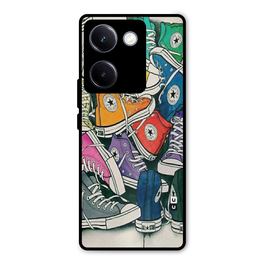Colorful Shoes Metal Back Case for Vivo Y300 Plus