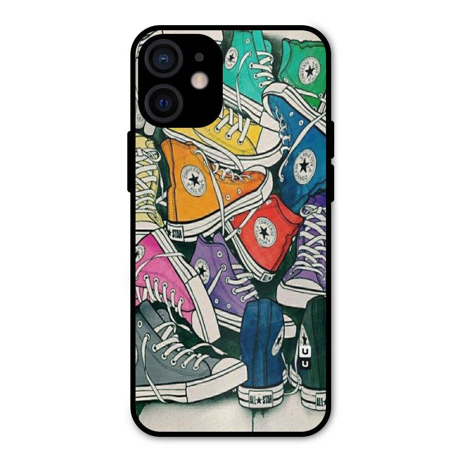 Colorful Shoes Metal Back Case for iPhone 12 Mini