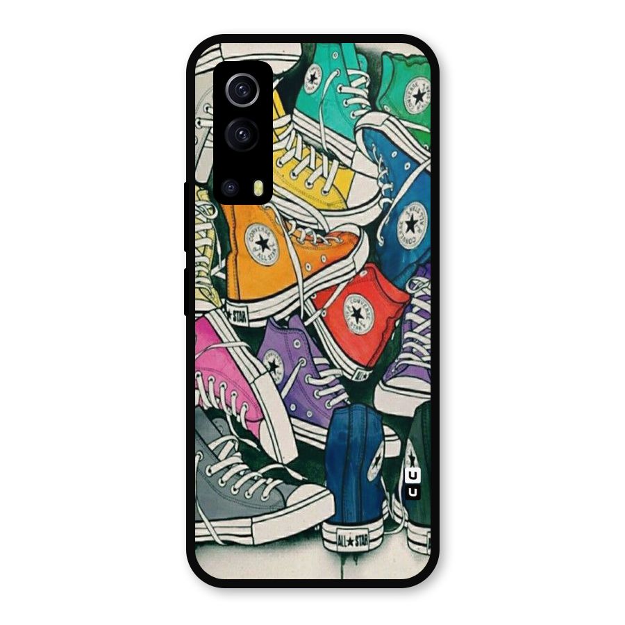 Colorful Shoes Metal Back Case for iQOO Z3