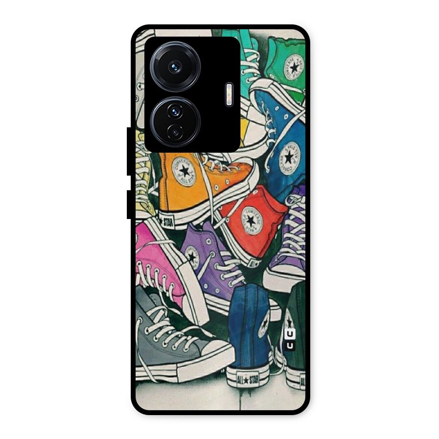 Colorful Shoes Metal Back Case for iQOO Z6