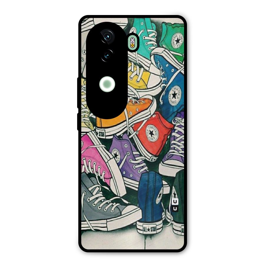 Colorful Shoes Metal Back Case for iQOO Z9s