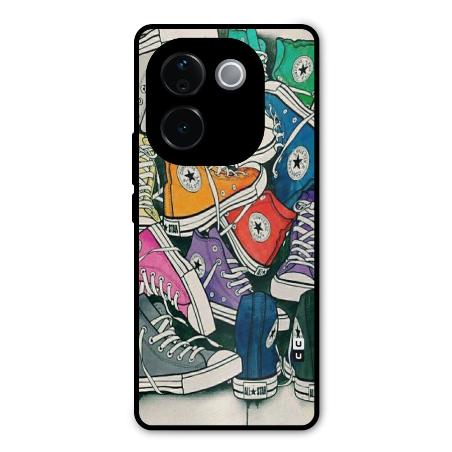 Colorful Shoes Metal Back Case for iQOO Z9s Pro