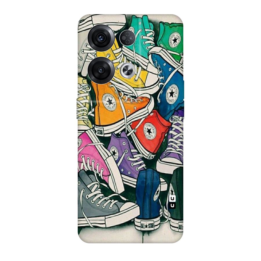 Colorful Shoes Original Polycarbonate Back Case for Oppo Reno8 Pro 5G