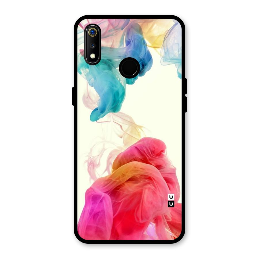 Colorful Splash Glass Back Case for Realme 3i