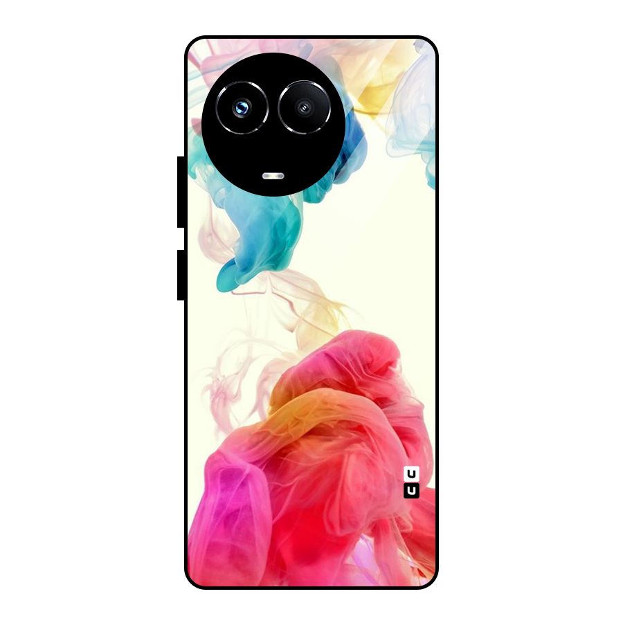 Colorful Splash Glass Back Case for Realme Narzo 60X