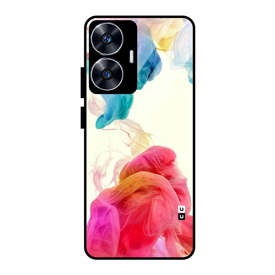 Colorful Splash Glass Back Case for Realme Narzo N55