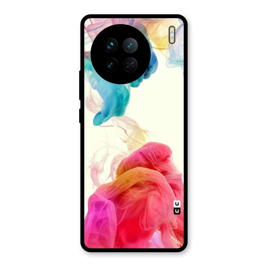 Colorful Splash Glass Back Case for Vivo X90