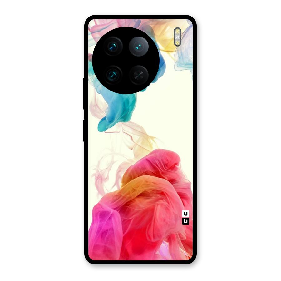 Colorful Splash Glass Back Case for Vivo X90 Pro