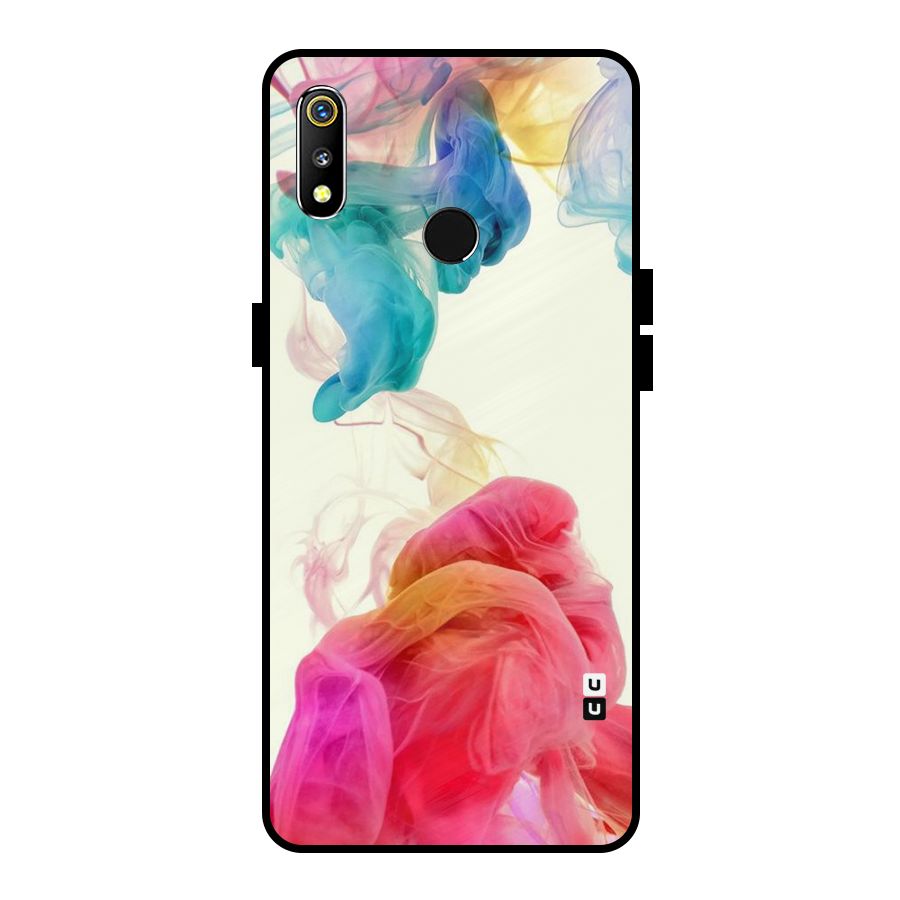 Colorful Splash Metal Back Case for Realme 3i