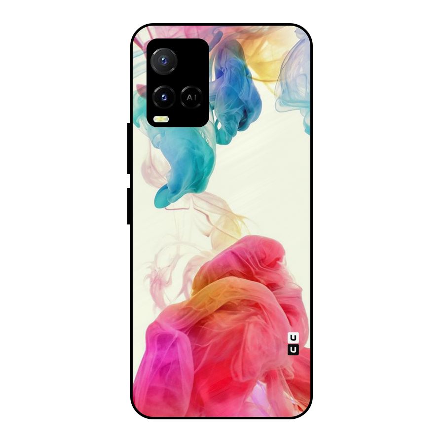 Colorful Splash Metal Back Case for Vivo Y21A