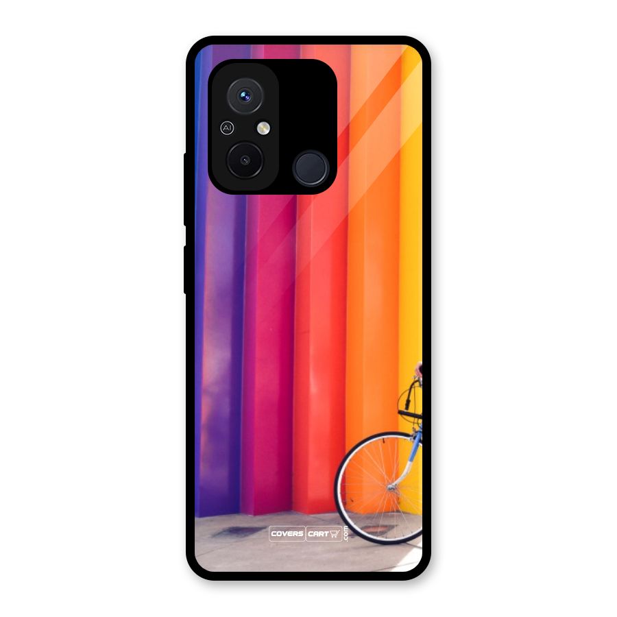 Colorful Walls Glass Back Case for Redmi 12C