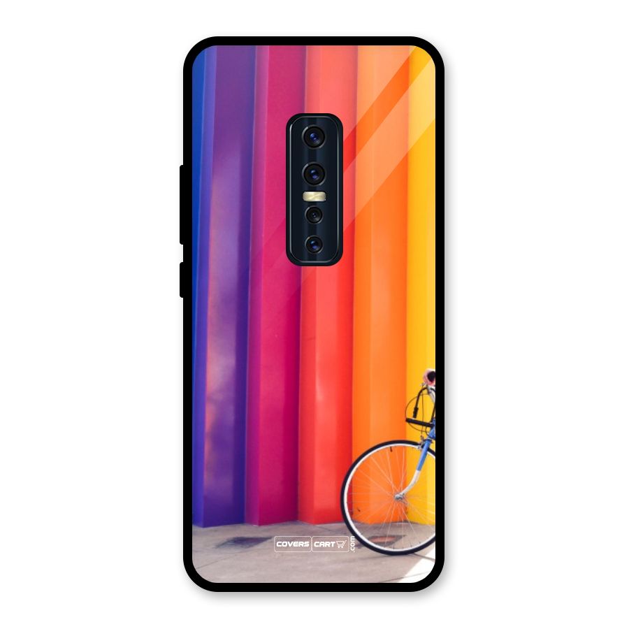 Colorful Walls Glass Back Case for Vivo V17 Pro