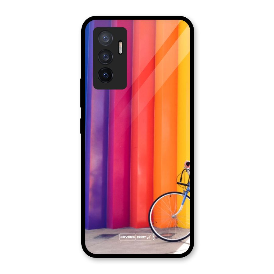 Colorful Walls Glass Back Case for Vivo V23e