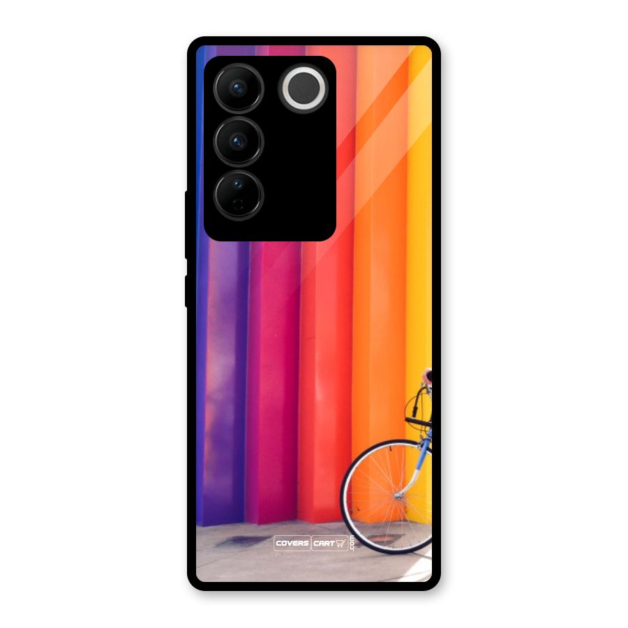 Colorful Walls Glass Back Case for Vivo V27 Pro