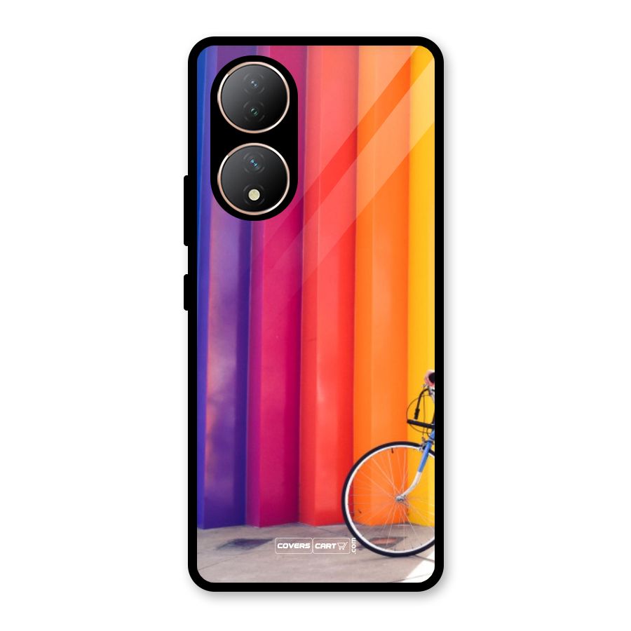 Colorful Walls Glass Back Case for Vivo Y100A