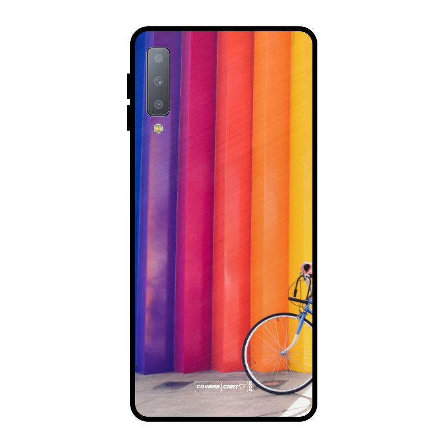 Colorful Walls Metal Back Case for Galaxy A7 (2018)