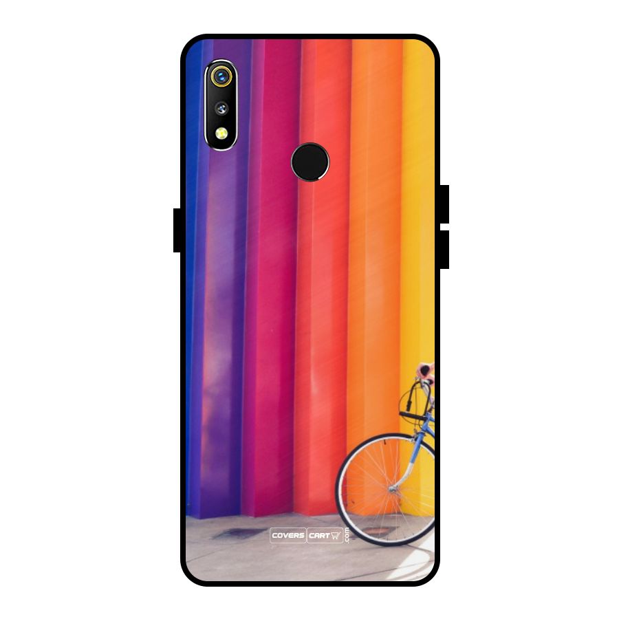 Colorful Walls Metal Back Case for Realme 3i