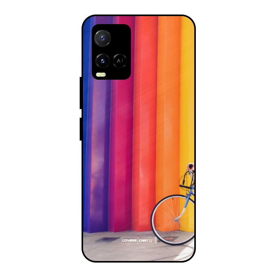 Colorful Walls Metal Back Case for Vivo Y21A