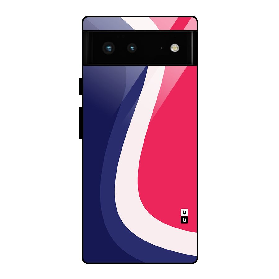 Colorful Wavy Print Glass Back Case for Google Pixel 6