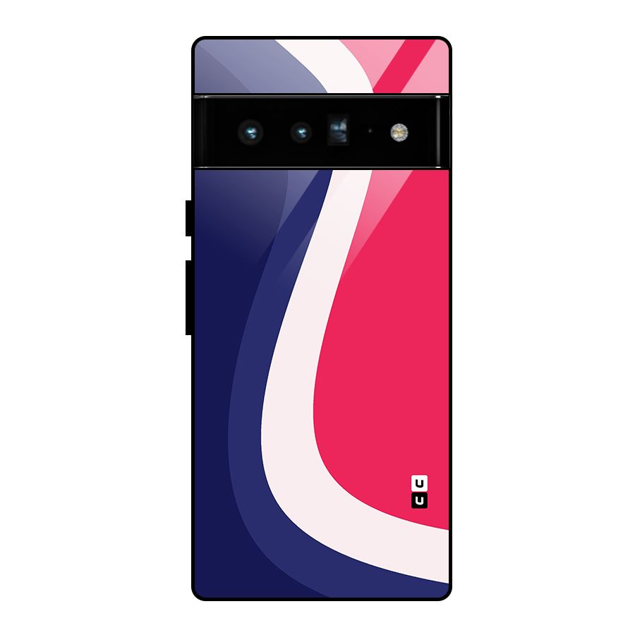 Colorful Wavy Print Glass Back Case for Google Pixel 6 Pro