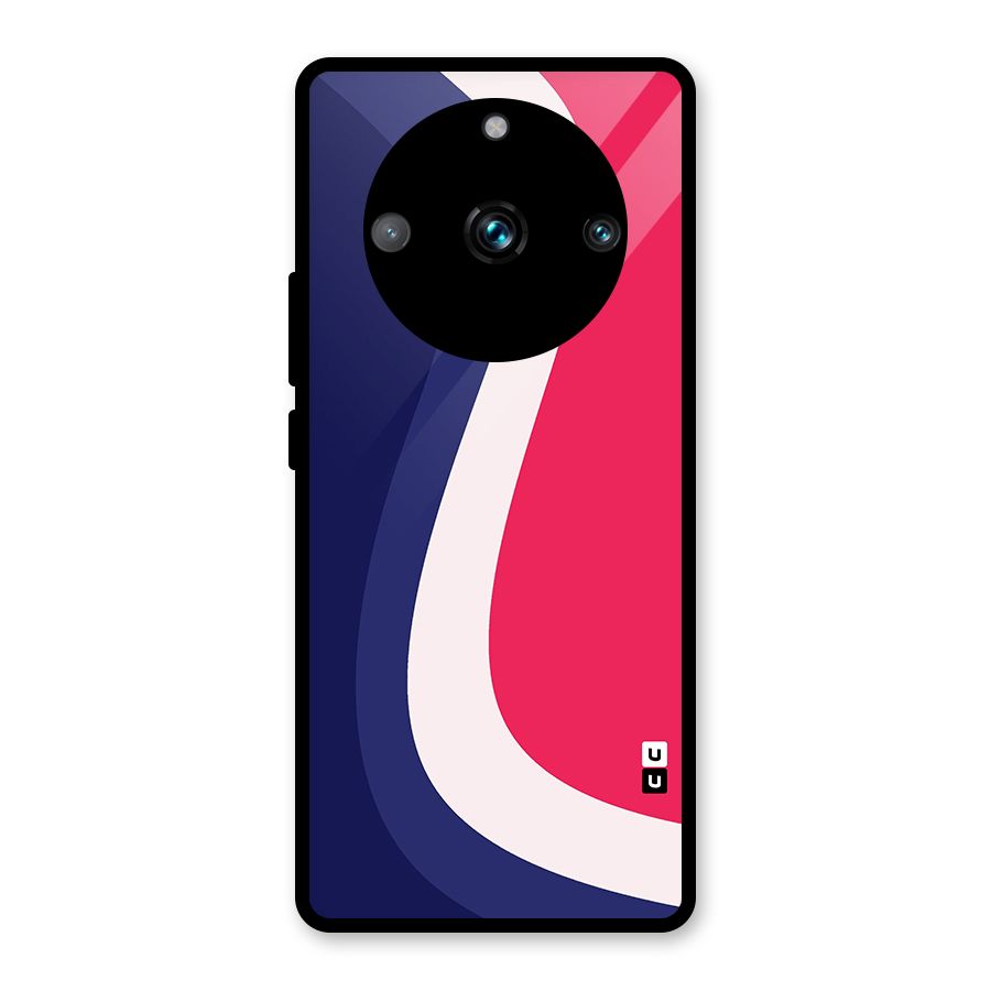 Colorful Wavy Print Glass Back Case for Realme Narzo 60 Pro