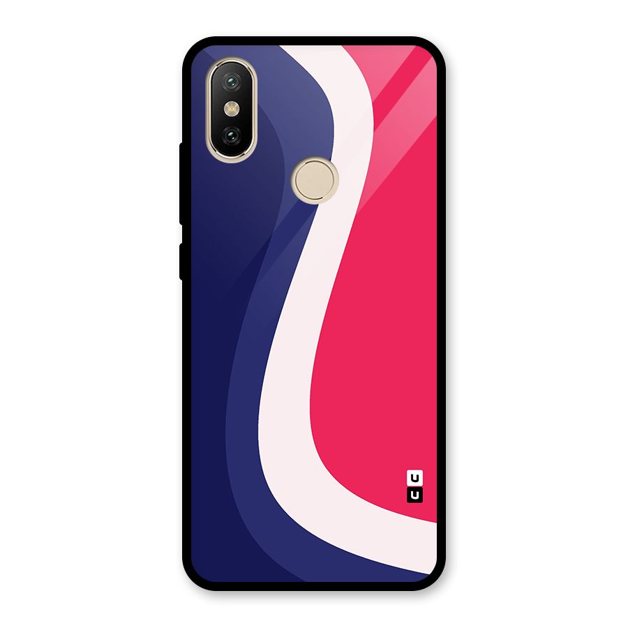 Colorful Wavy Print Glass Back Case for Redmi A2
