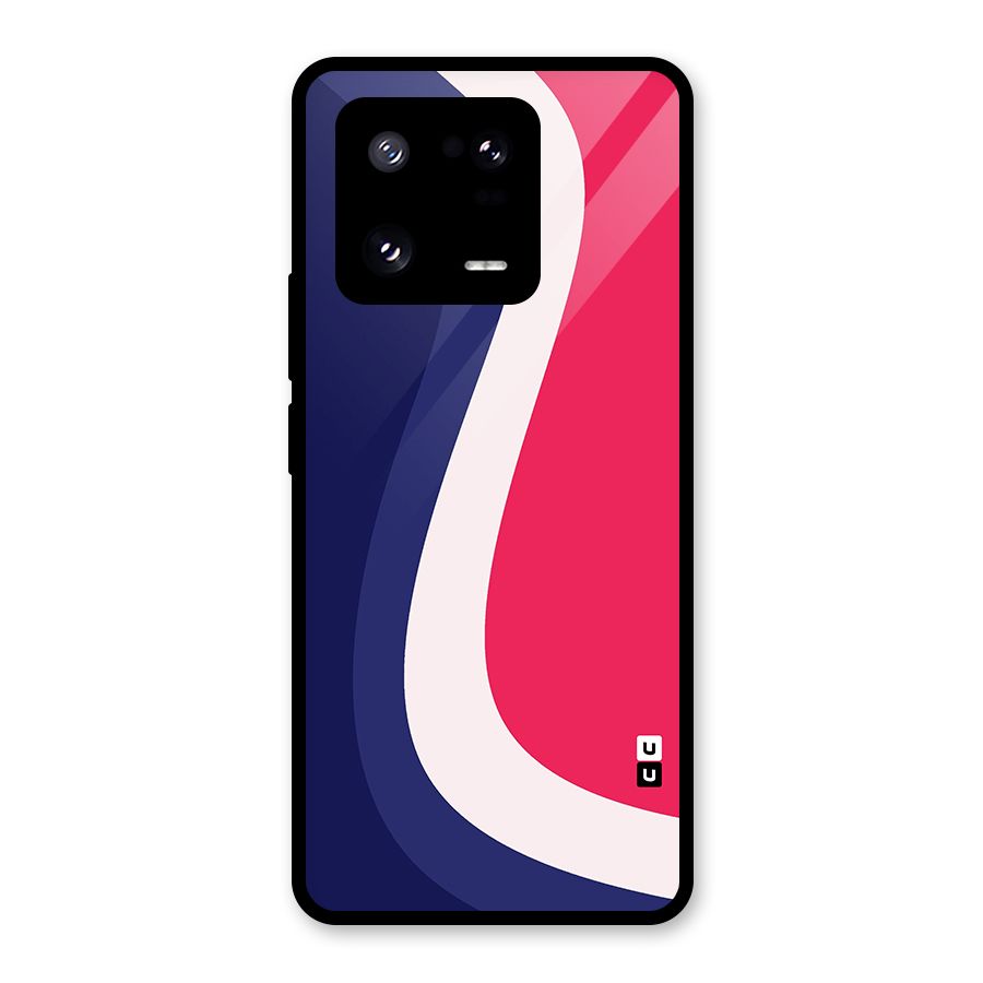 Colorful Wavy Print Glass Back Case for Xiaomi 13 Pro