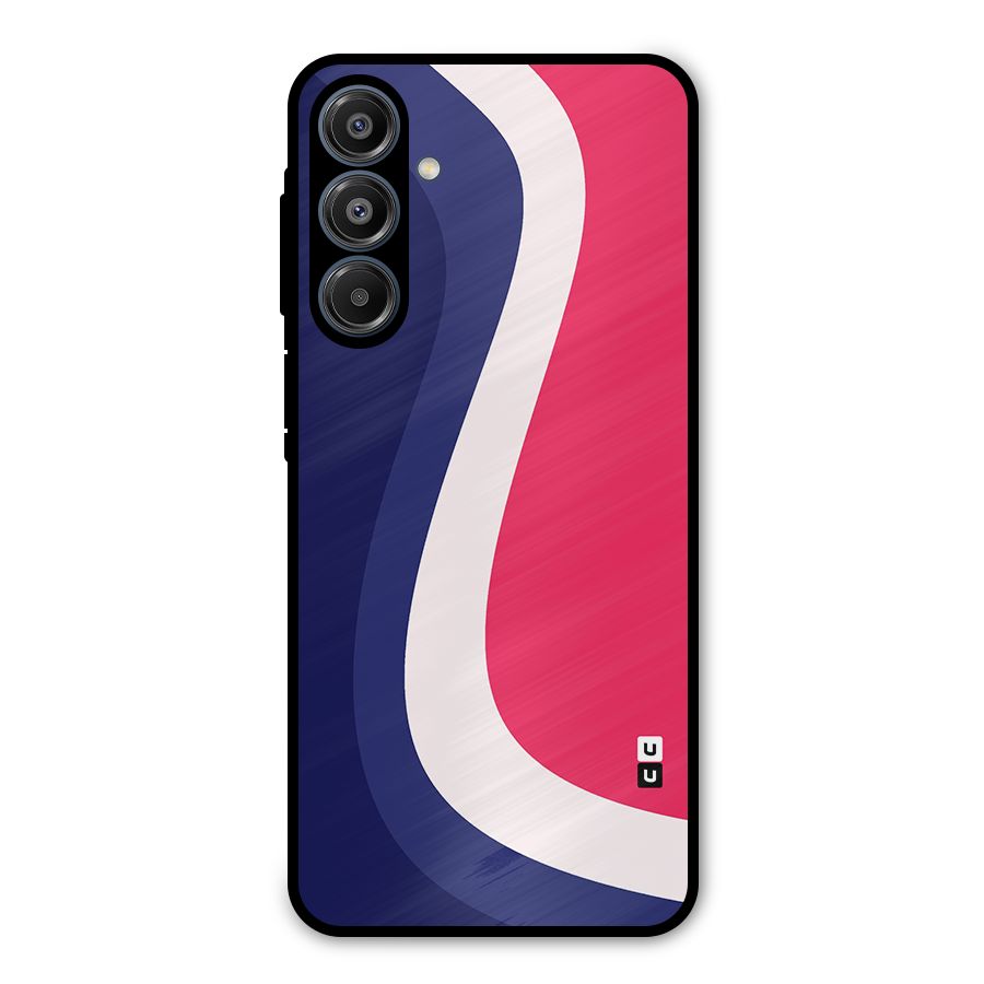 Colorful Wavy Print Metal Back Case for Galaxy A16 5G