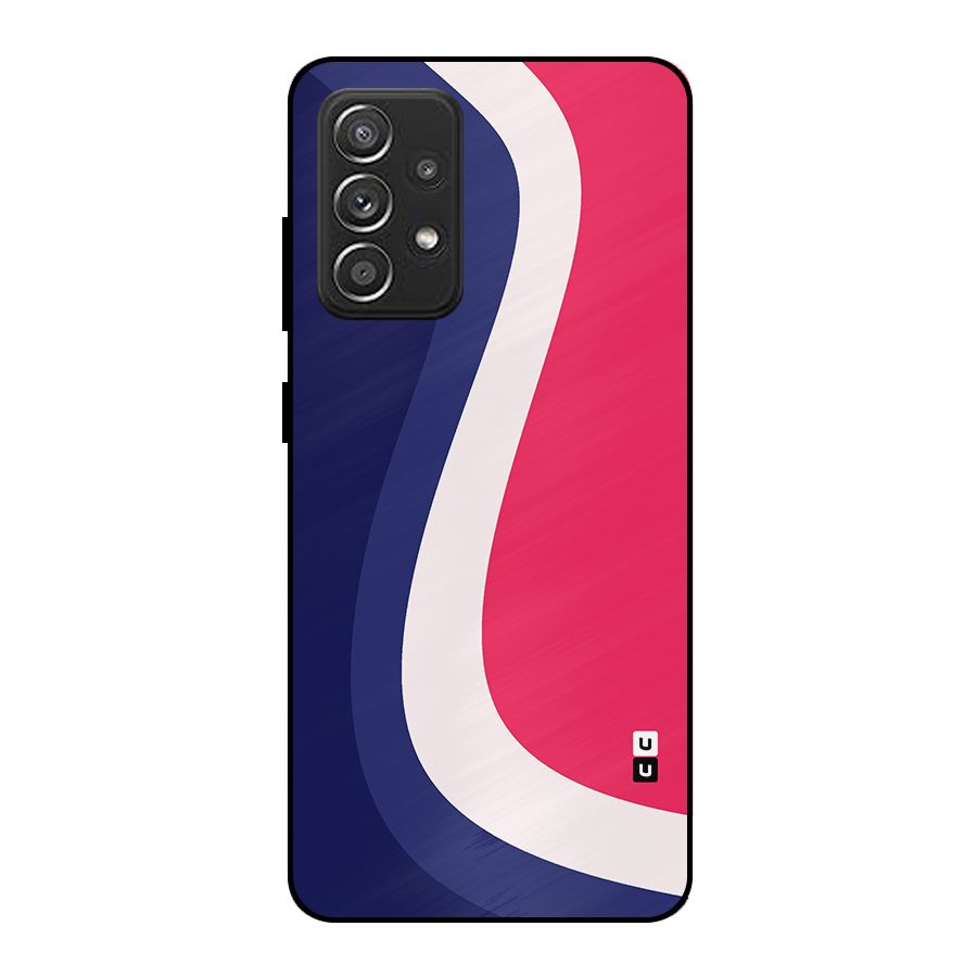 Colorful Wavy Print Metal Back Case for Galaxy A52s 5G