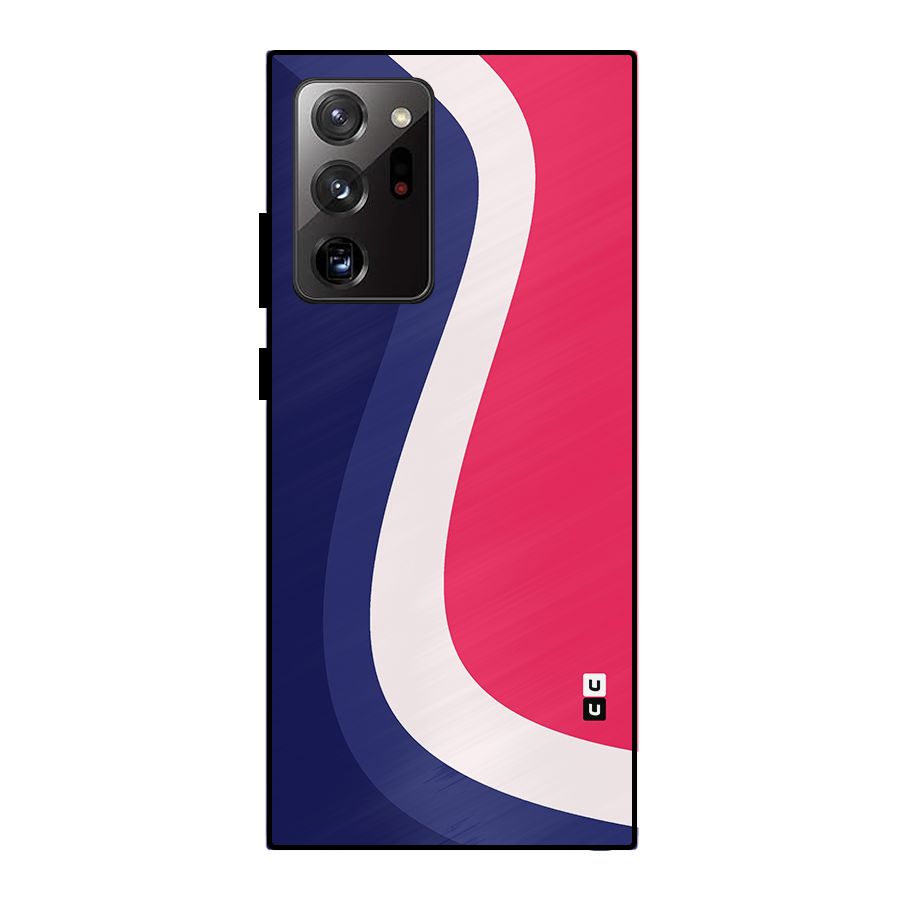 Colorful Wavy Print Metal Back Case for Galaxy Note 20 Ultra