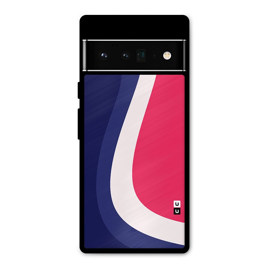 Colorful Wavy Print Metal Back Case for Google Pixel 6 Pro