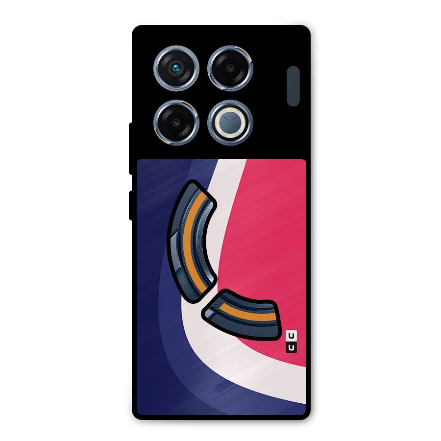 Colorful Wavy Print Metal Back Case for Infinix GT 20 Pro