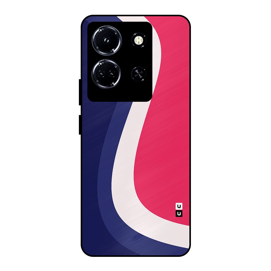 Colorful Wavy Print Metal Back Case for Infinix Note 30 5G