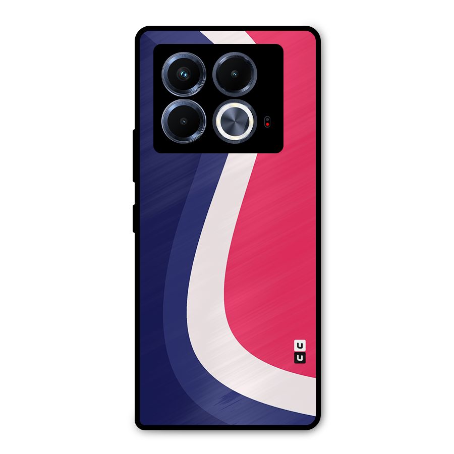Colorful Wavy Print Metal Back Case for Infinix Note 40 5G