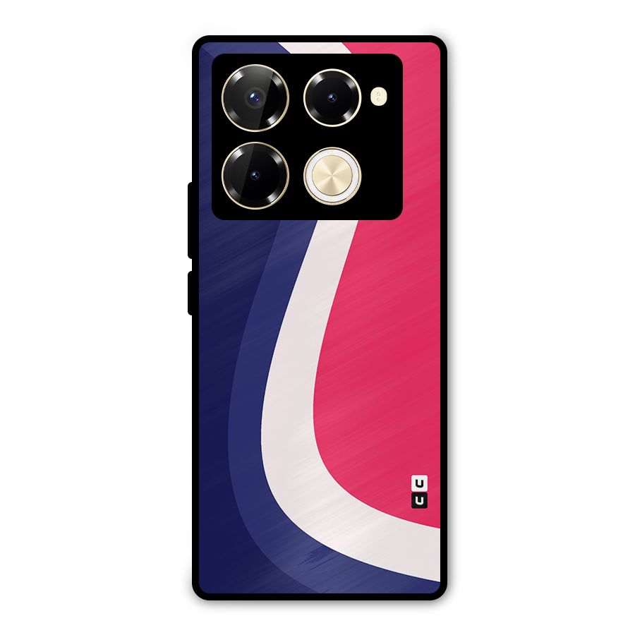 Colorful Wavy Print Metal Back Case for Infinix Note 40 Pro