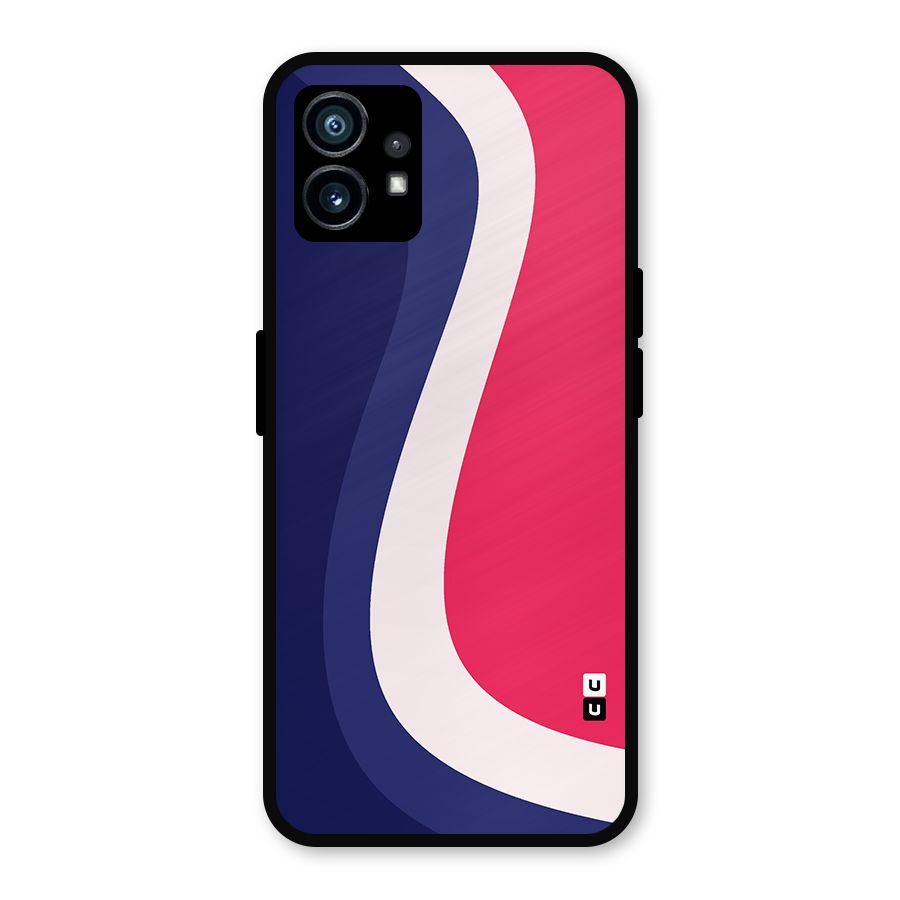 Colorful Wavy Print Metal Back Case for Nothing Phone 1