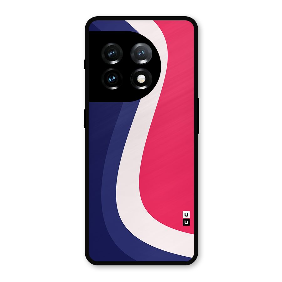 Colorful Wavy Print Metal Back Case for OnePlus 11