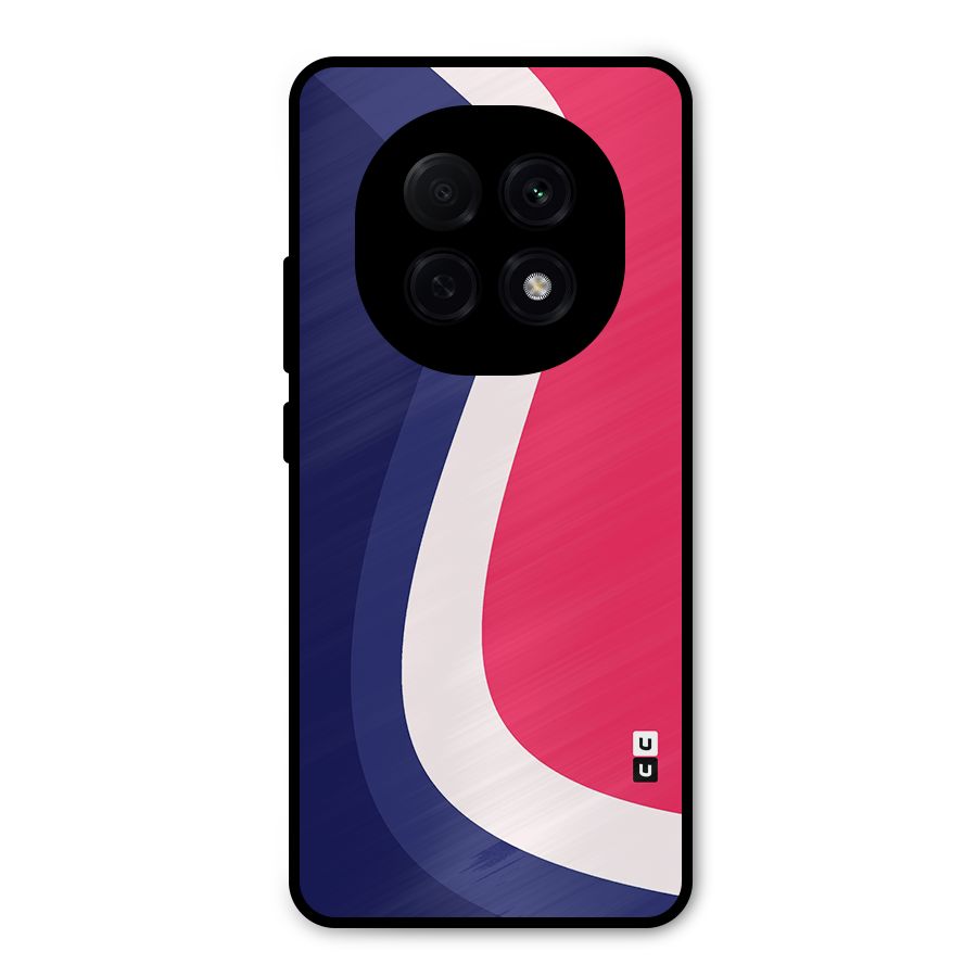Colorful Wavy Print Metal Back Case for Oppo F29 Pro