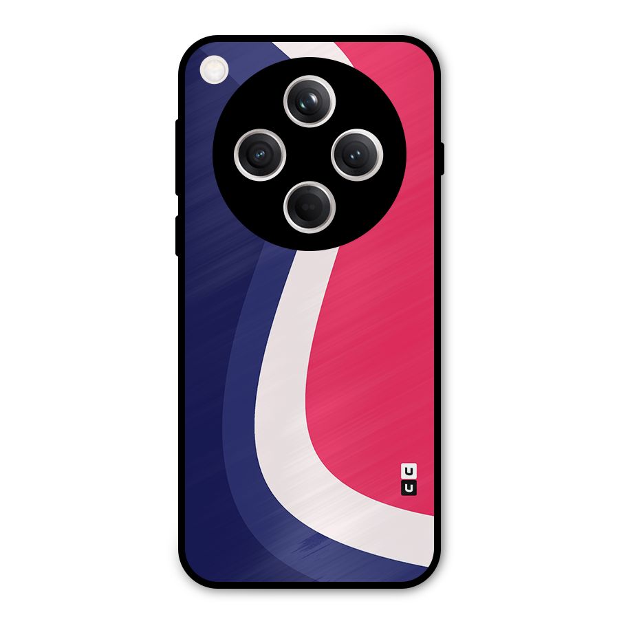Colorful Wavy Print Metal Back Case for Oppo Find X8