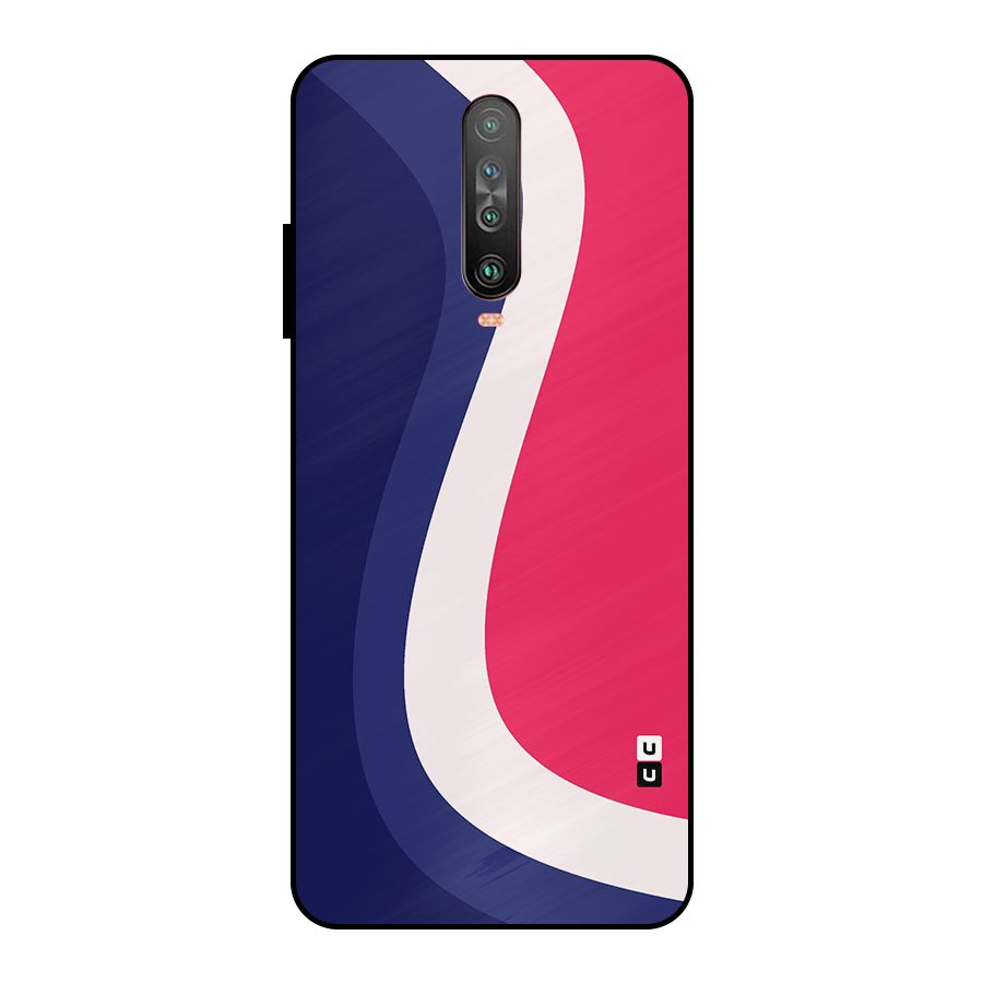Colorful Wavy Print Metal Back Case for Poco X2