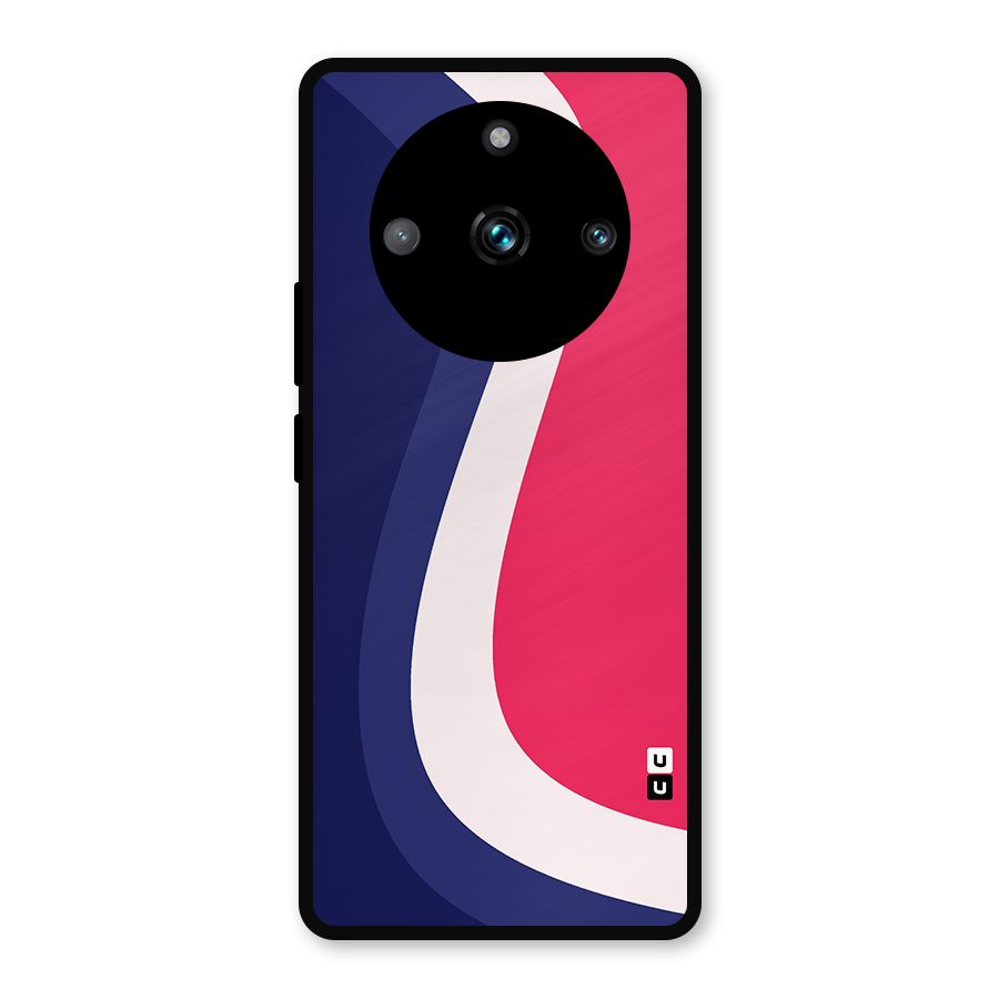 Colorful Wavy Print Metal Back Case for Realme Narzo 60 Pro