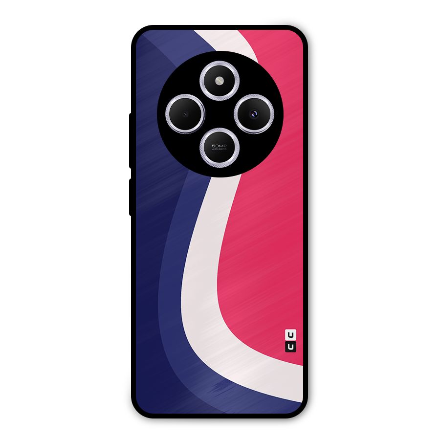 Colorful Wavy Print Metal Back Case for Redmi A4