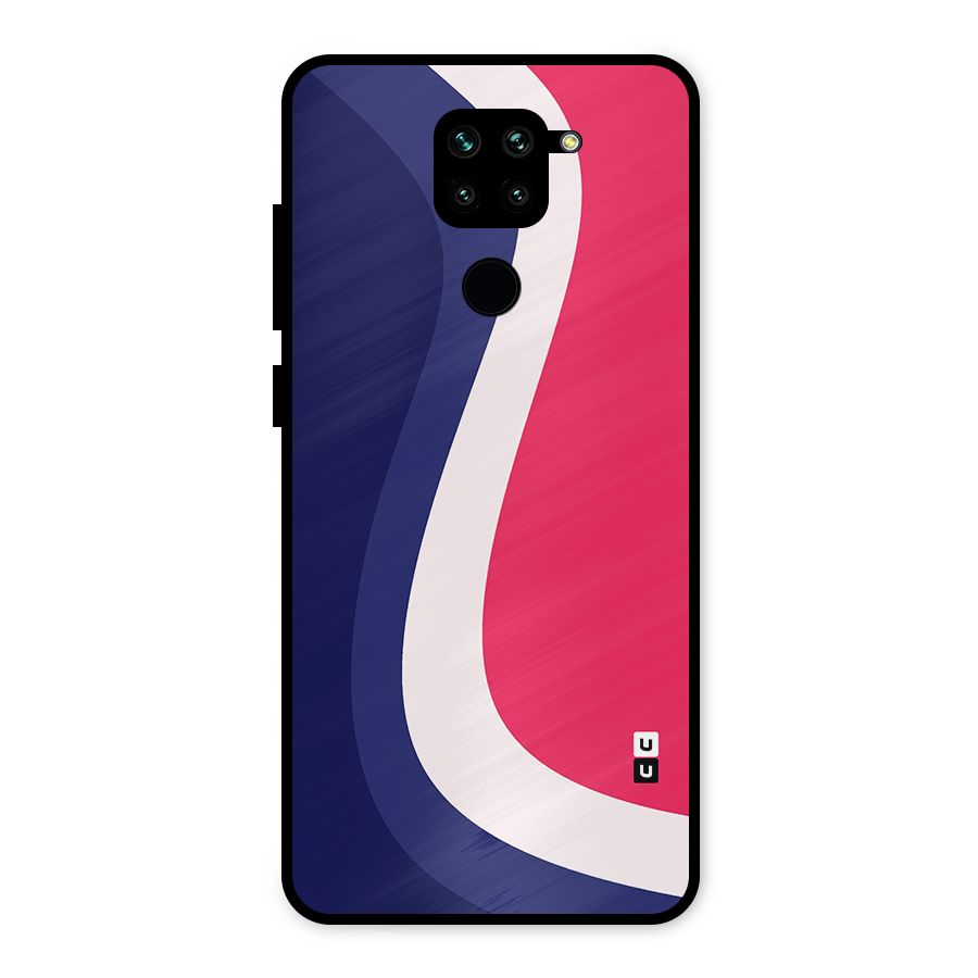 Colorful Wavy Print Metal Back Case for Redmi Note 9