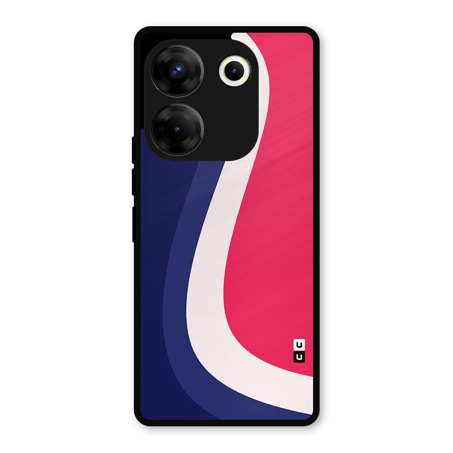 Colorful Wavy Print Metal Back Case for Tecno Camon 20