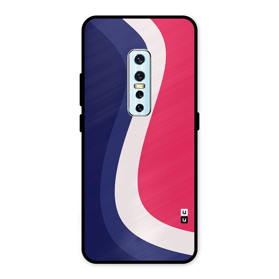 Colorful Wavy Print Metal Back Case for Vivo V17 Pro