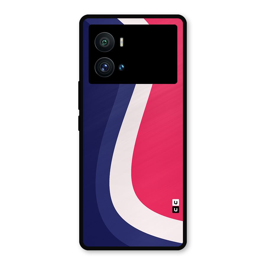Colorful Wavy Print Metal Back Case for iQOO 9 Pro