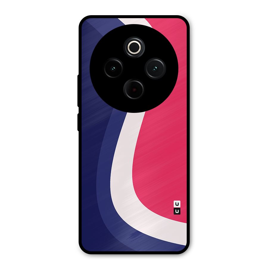 Colorful Wavy Print Metal Back Case for iQOO Z10