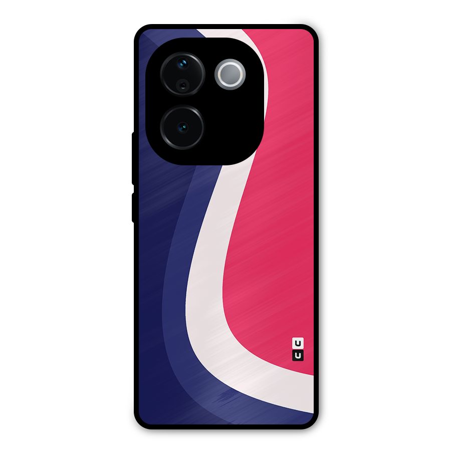 Colorful Wavy Print Metal Back Case for iQOO Z9s Pro