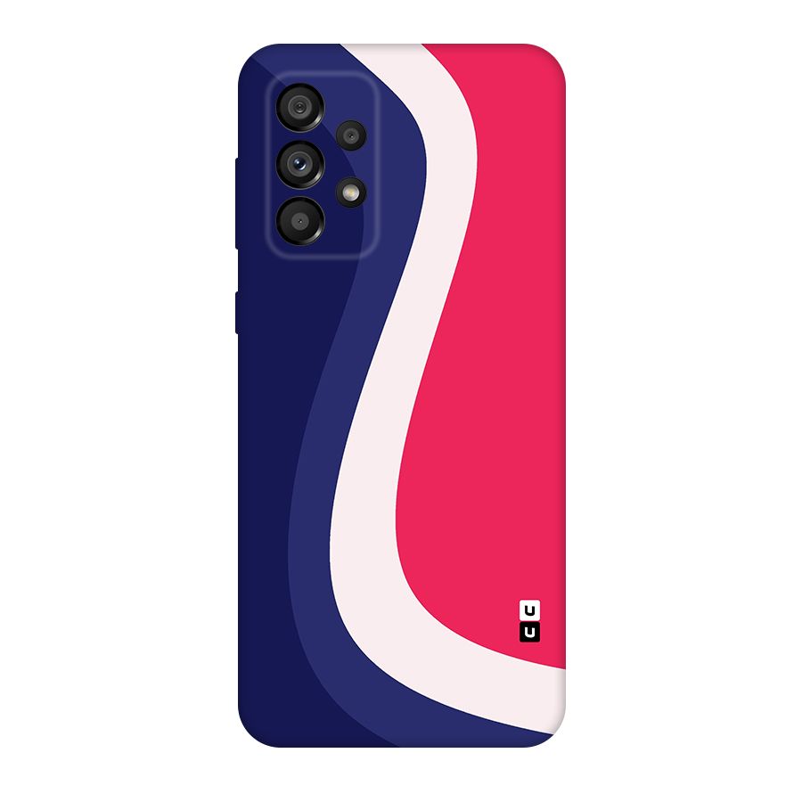 Colorful Wavy Print Original Polycarbonate Back Case for Galaxy A73 5G